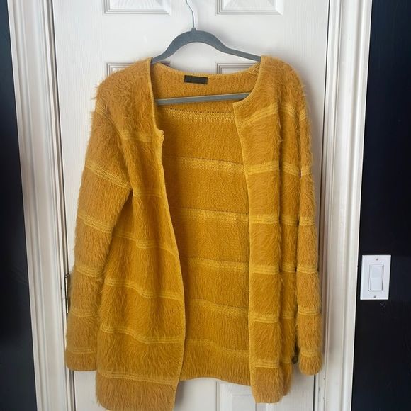 JANICE Apparel Mustard Yellow Cardigan - Picture 1 of 2